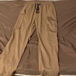 thin tan cargo pants